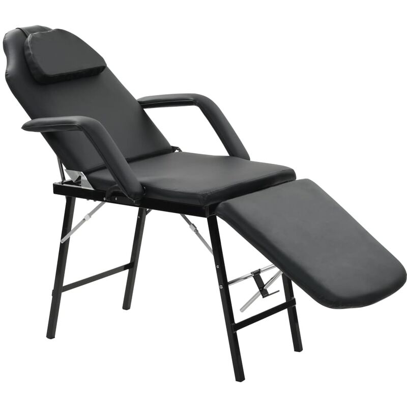 

Camilla de esteticista cuero sintético 185x78x76 cm negra