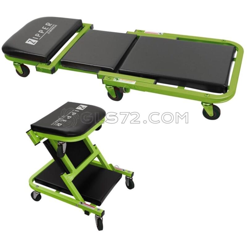 

2 En 1 Carrito Y Taburete Mecanico Con Ruedas Para Taller Zipper Mhrk40