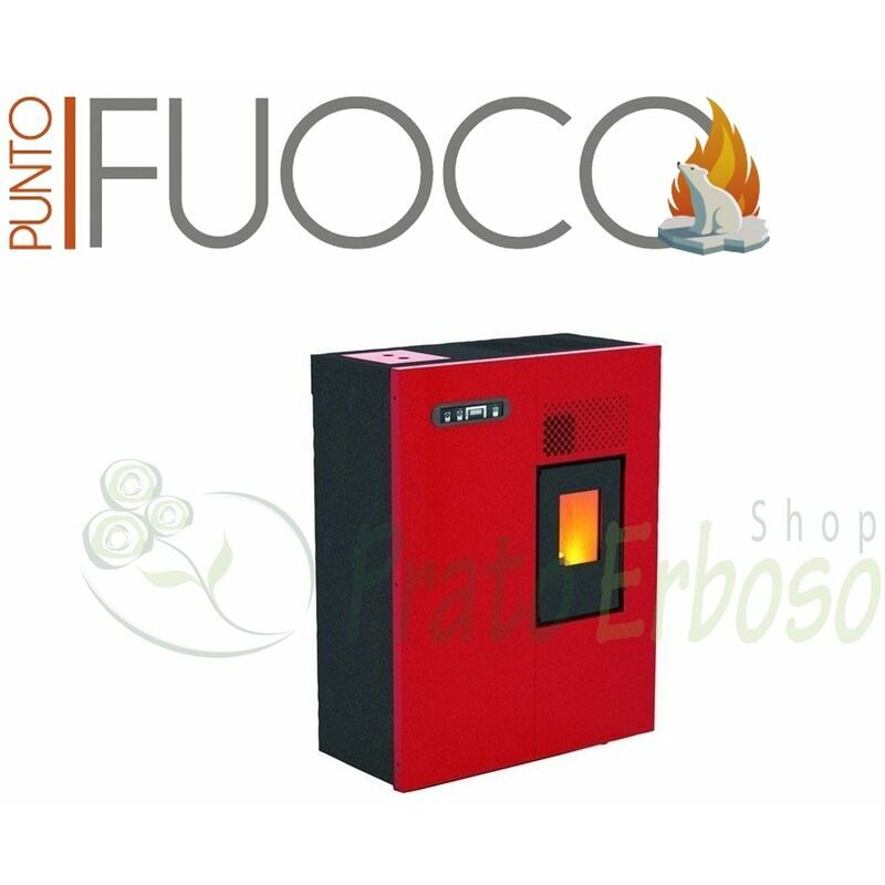 

Punto Fuoco - Camilla - Estufa de pellets de 4,6 Kw rojo