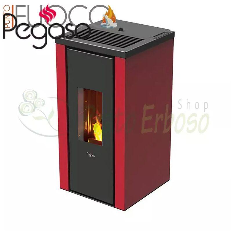 

Pegaso - Vera - Estufa de pellet roja de 7 Kw