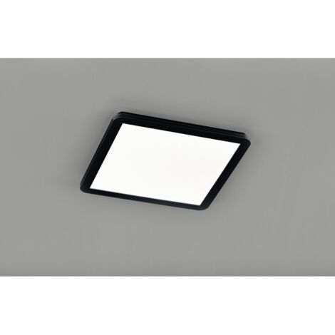 Camillus Led Plafón Cuadrado Regulable Negro IP44 40x40 cm Trio Lighting