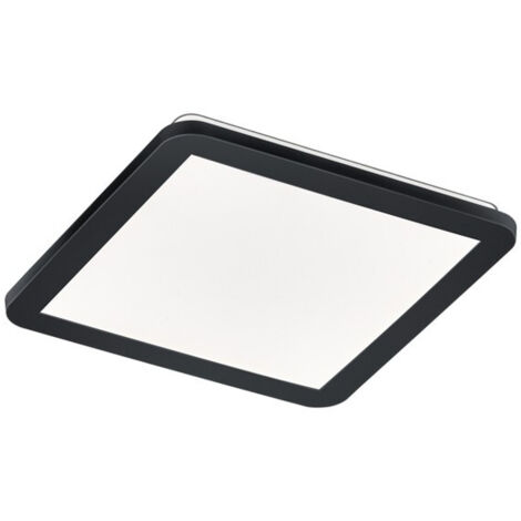 Camillus Plafón Cuadrado Led Regulable Negro IP44 30x30 cm Trio Lighting