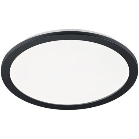 Camillus Plafón Redondo Led Regulable Negro IP44 Ø40 cm Trio Lighting