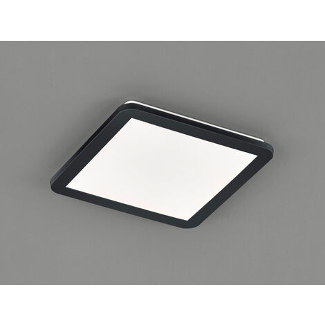 Camillus Square Deckenleuchte Led Dimmbar Schwarz IP44 30x30 cm Trio Lighting