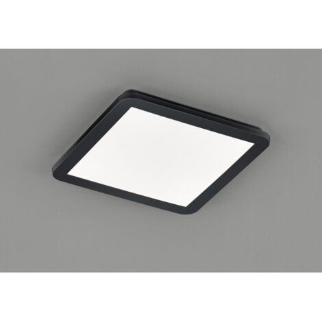 Camillus Square Deckenleuchte Led Dimmbar Schwarz IP44 30x30 cm Trio Lighting