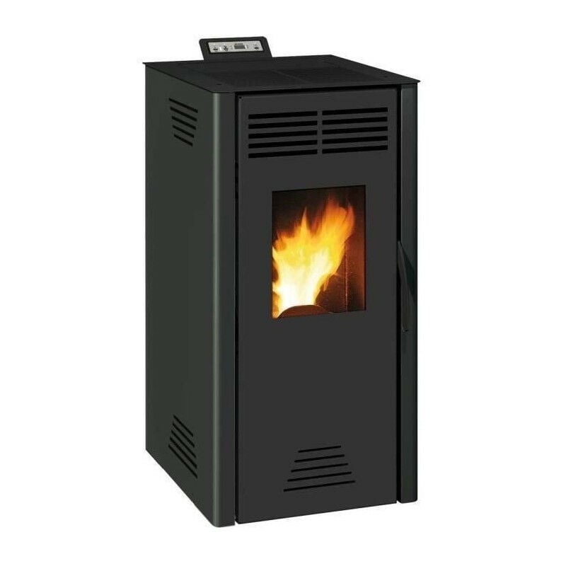 Invicta - Poele a granulés modulable Adrano - 7,3 kW - Rendement 88,7% - Noir