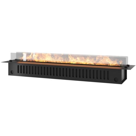 Caminetto a Vapore Acqueo da Incasso Invapo Insert 1800 - Fiamma Multicolore, Effetto 3D e Controllo App, Serbatoio 3.6l - 180cm