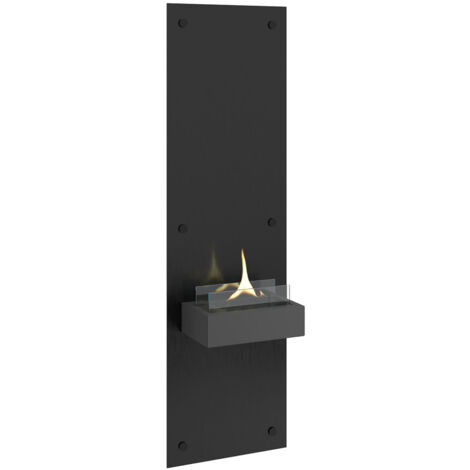 Caminetto da parete ricaricabile Alto Nero Tenderflame
