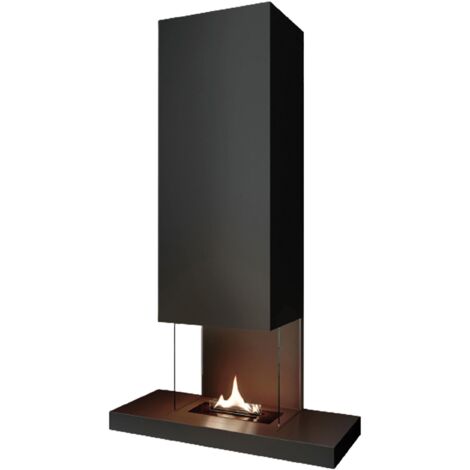 Caminetto da parete ricaricabile Riff Nero Tenderflame