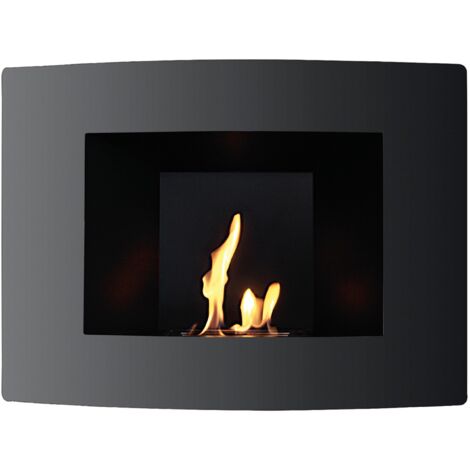 Caminetto da parete ricaricabile Wall Nero Tenderflame