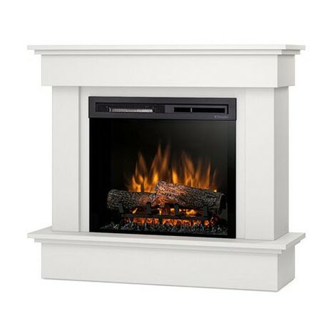 Caminetto elettrico a libera installazione a LED - 23" - Bianco opaco - 100,5 x 89 x 33,5 - TORMES