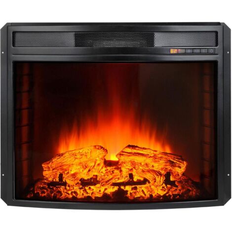 Caminetto elettrico da 2 kW in vetro piano temperato con telecomando e fiamma regolabile PURLINE CHE-630R