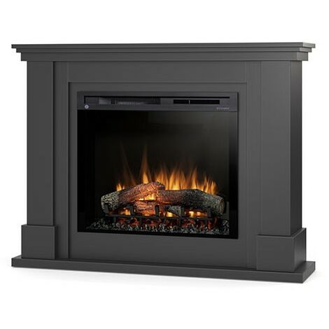 Caminetto Elettrico da pavimento A Libera Installazione A LED - Nero - 28" - 125 x 95 x 31 - LUENA