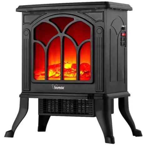 caminetto elettrico da pavimento bimar "hfp02" con ptc, 1500 w