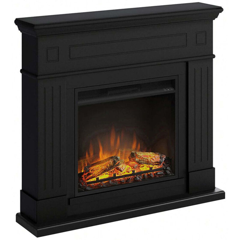 Tagu Camino Elettrico Con Cornice In Legno Nero Larsen 1500w E Tele...