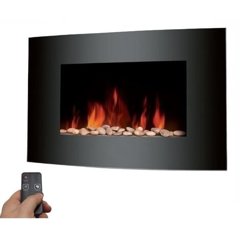 Caminetto/Stufa/Camino elettrico a parete/muro con led e telecomando 1800W