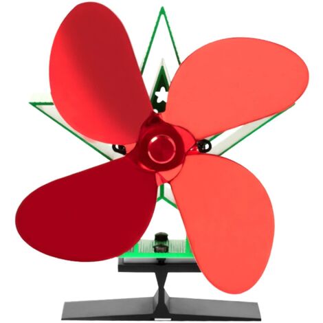 Camino a 4 pale, ventola per stufa alimentata a calore, camino a legna silenzioso, distribuzione efficiente del calore domestico, decorazioni natalizie