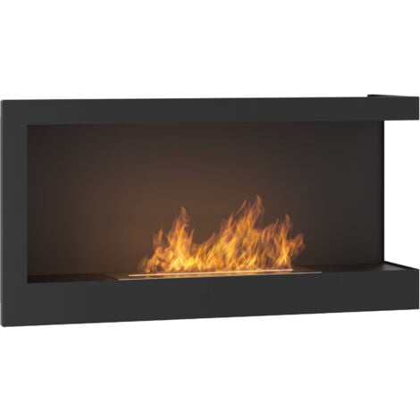 Camino a Bioetanolo da Incasso 90x45 cm Corner 900 Right Destro Nero
