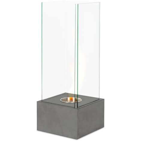 Camino a Bioetanolo da Pavimento 25x25x65 cm Grigio