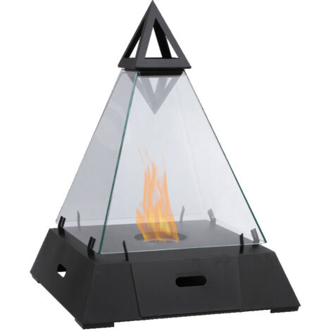 Camino a Bioetanolo da Pavimento 65x45x45 cm 3,10kW Las Vegas Junior Nero