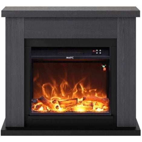 Camino Da Terra Grigio Scuro Cm 88,3x99x25 Sined Camino Asciano Grigio Scuro