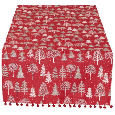 Camino de mesa navideño 40x140 Winter Magic Red
