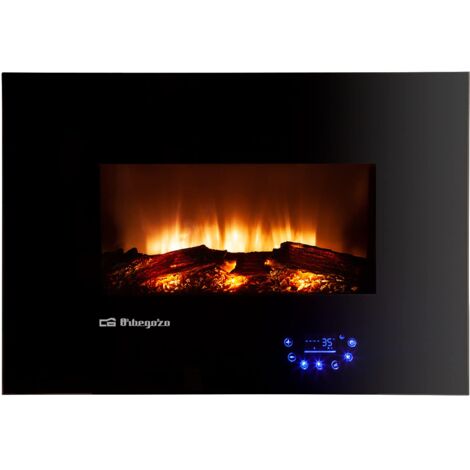 Camino Elettrico Decorativo da Parete Orbegozo CM 8000 Nero 1800 W