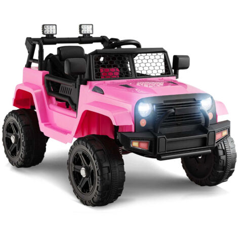 Camión eléctrico infantil 98 x 66 x 65 cm velocidad segura 25-45 km/h diseño rosa acero y plástico 200010995