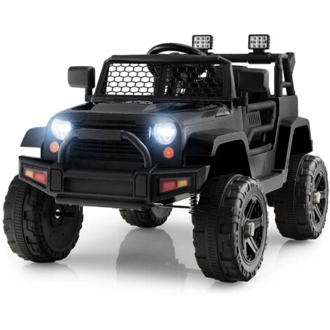 Camión eléctrico para niños 98 x 66 x 65 cm 2 modos de conducción música y faros diseño negro en acero y plástico 200010994