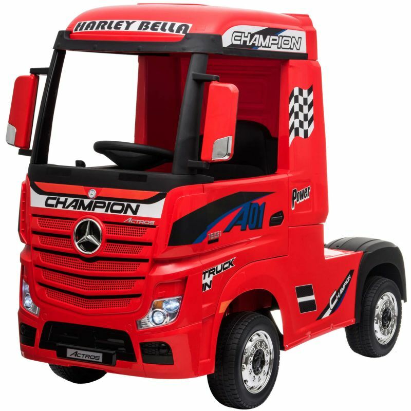 Play4fun - Camion Electrique Mercedes Benz 35W pour Enfant avec Télécommande Parentale - Rouge