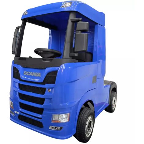 Camion Elettrico per Bambini 12V Blu con 4 Motori Radio e Telecomando