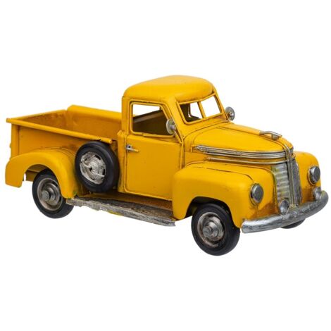 Camioneta de metal amarilla 28x12x12