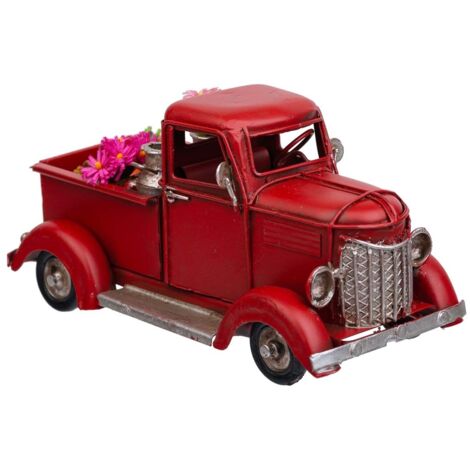 Camioneta de metal roja 16.5x7.5x8.5