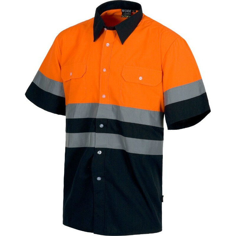 

Camisa manga corta de trabajo de alta visibilidad C3811 | 44 - Marino+Naranja A.V. - Workteam