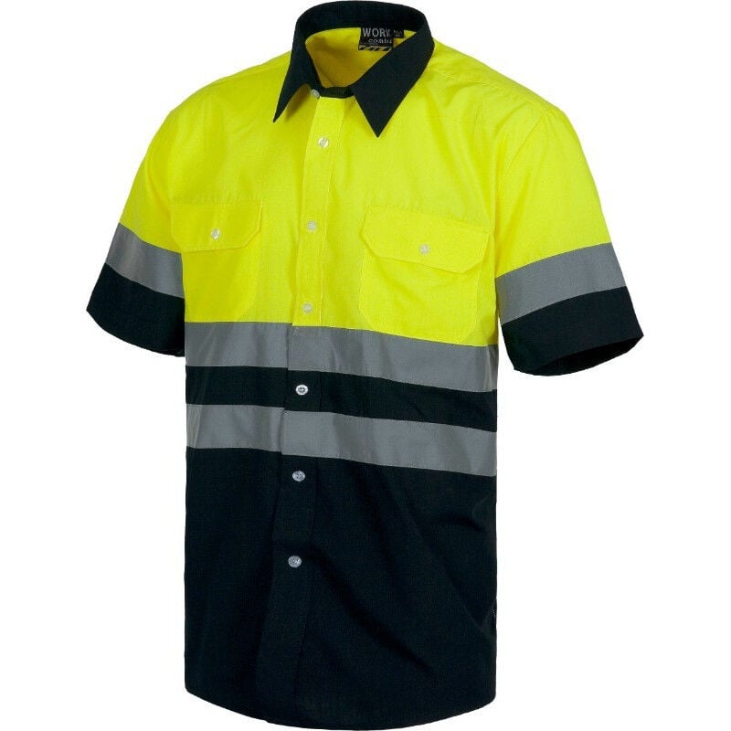 

Camisa manga corta de trabajo de alta visibilidad C3811 | 40 - Marino+Amarillo A.V. - Workteam