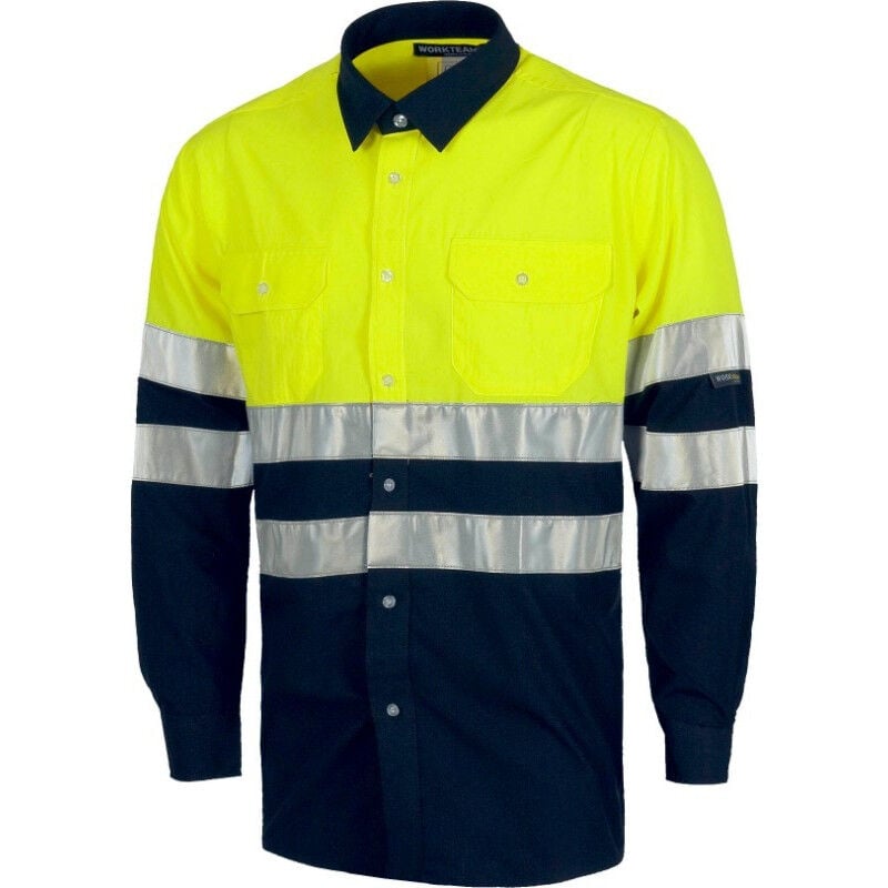 

Camisa manga larga combinada con alta visibilidad C3813 | 38 - Marino+Amarillo A.V. - Workteam