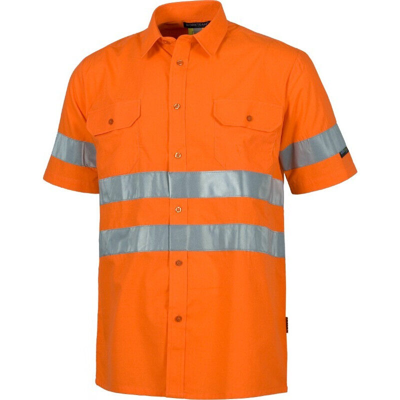

Camisa manga corta de alta visibilidad de cuello clásico C3810 | 40 - Naranja A.V. - Workteam