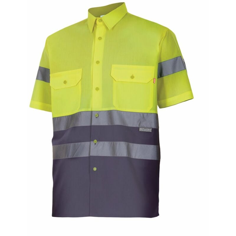 

CAMISA BICOLOR MANGA CORTA ALTA VISIBILIDAD Sup Ama/Inf Marino XXL