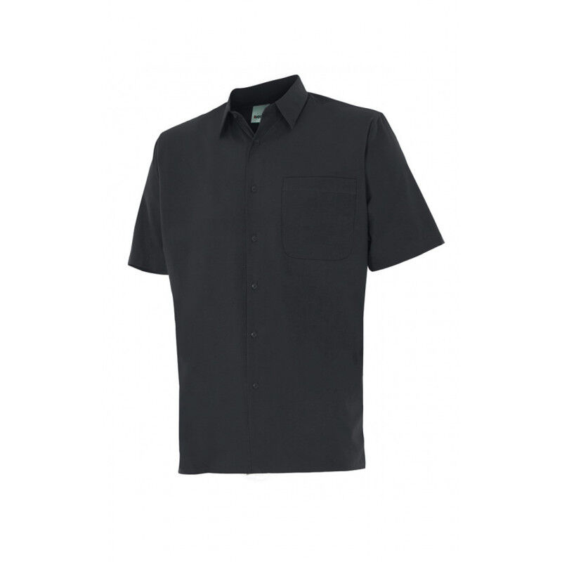 

Camisa manga corta con cuello francés y bolsillo en el pecho Serie 531 | Negro - 3XL - Velilla