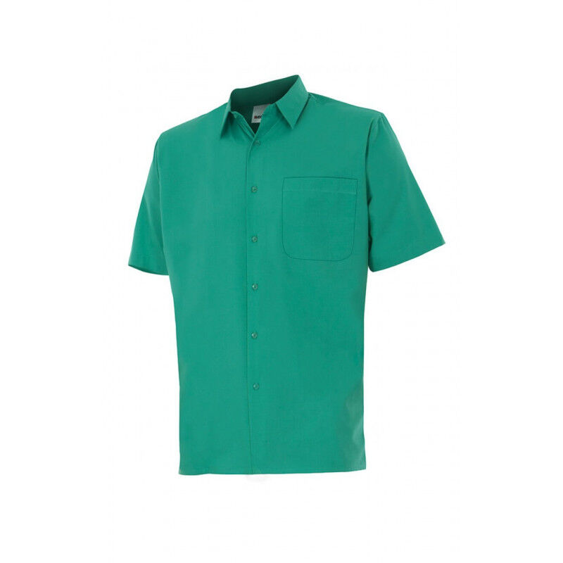 

Camisa manga corta con cuello francés y bolsillo en el pecho Serie 531 | Verde - S - Velilla