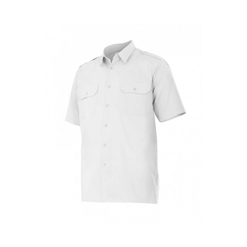

Camisa industrial de manga corta con galoneras Serie 532 | Blanco - L - Velilla
