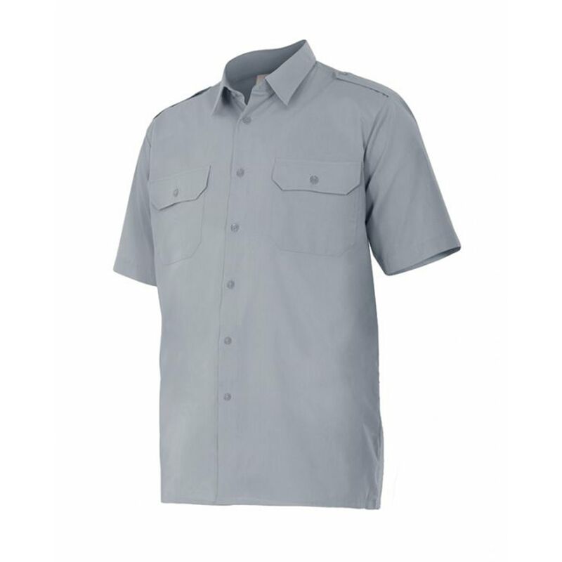 

CAMISA MANGA CORTA CON GALONERAS Gris L