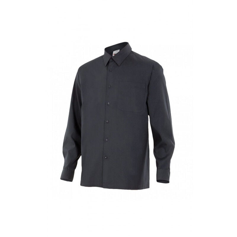 

Camisa manga larga con cuello francés reforzado con ballenas Serie 529 | Negro - 2XL - Velilla