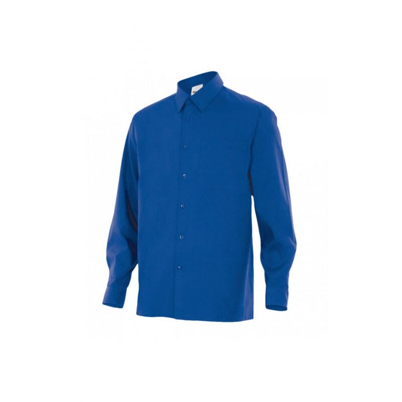 

Camisa manga larga con cuello francés reforzado con ballenas Serie 529 | 3XL - Azulina - Velilla