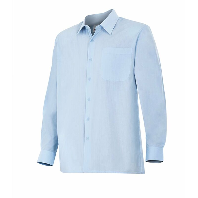 

CAMISA MANGA LARGA UN BOLSILLO Celeste M