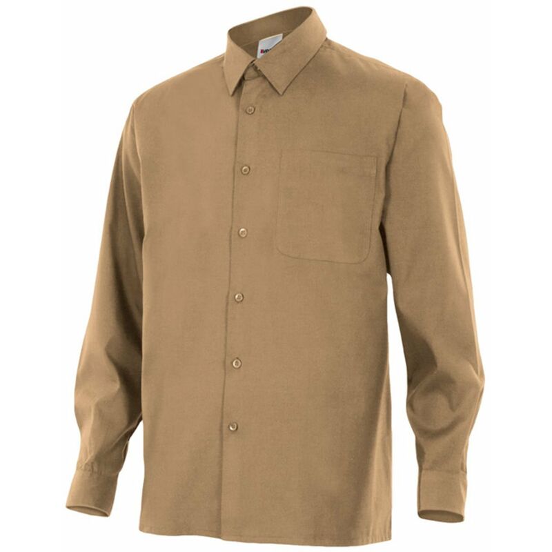 

CAMISA MANGA LARGA UN BOLSILLO Beige L