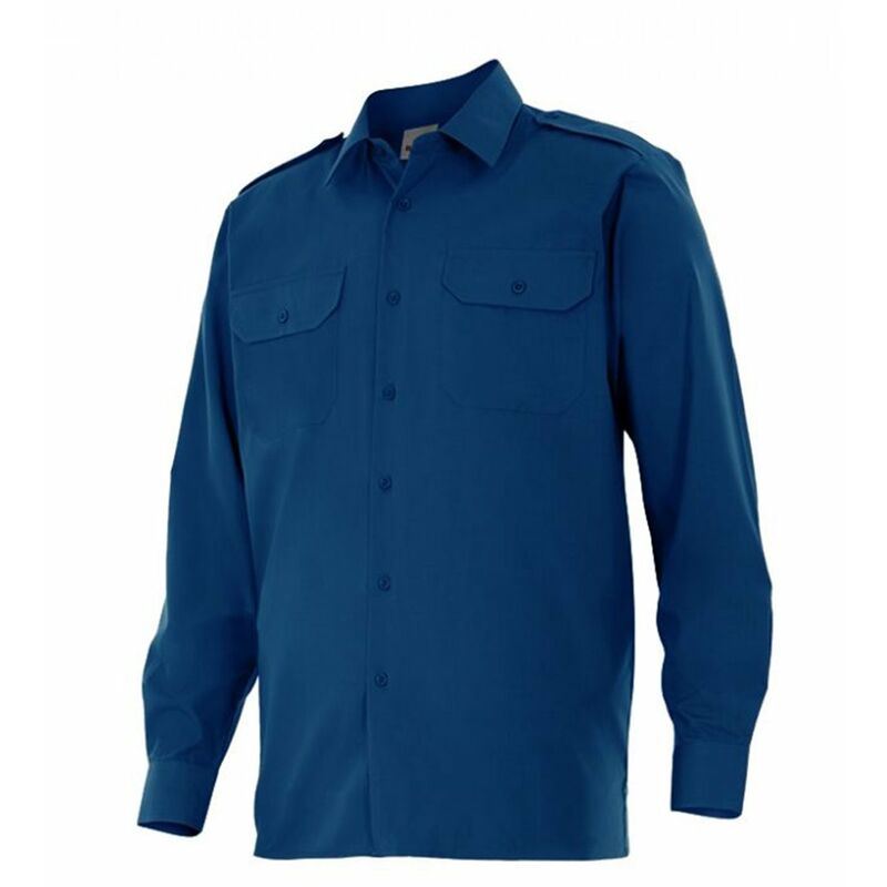 

CAMISA MANGA LARGA CON GALONERAS Azul Marino XXL