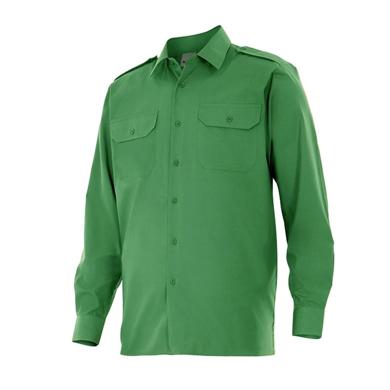 

CAMISA MANGA LARGA CON GALONERAS Verde XL