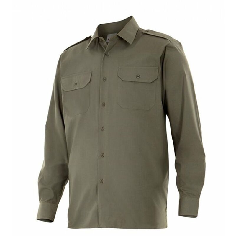 

CAMISA MANGA LARGA CON GALONERAS Verde Caza S