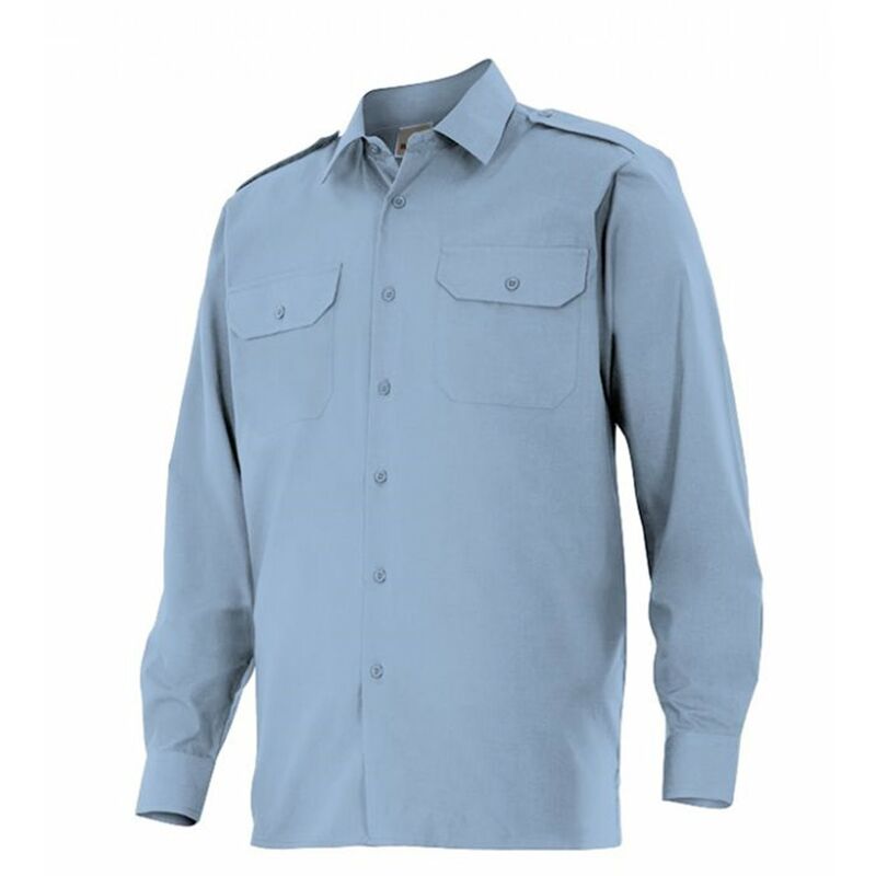 

CAMISA MANGA LARGA CON GALONERAS Celeste M
